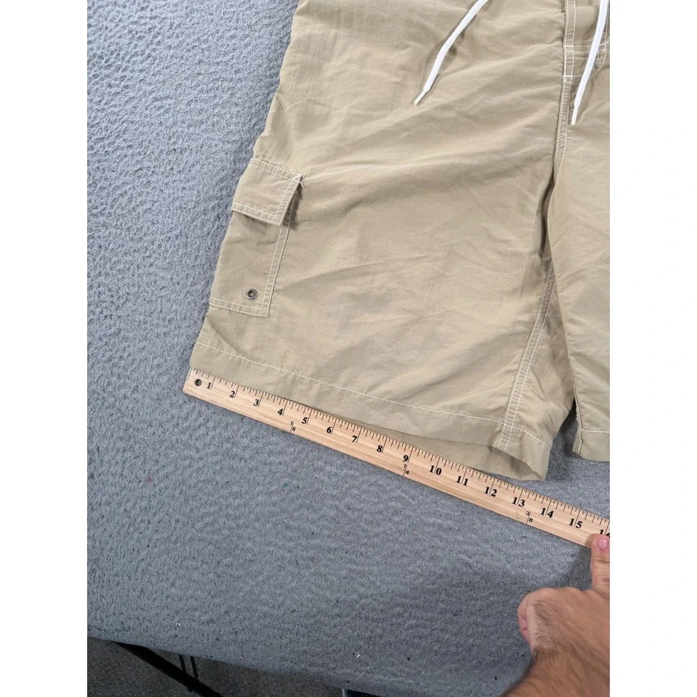Polo Ralph Lauren Shorts Men's 2XL Beige Cargo Pockets Drawstring Swim Trunks‎